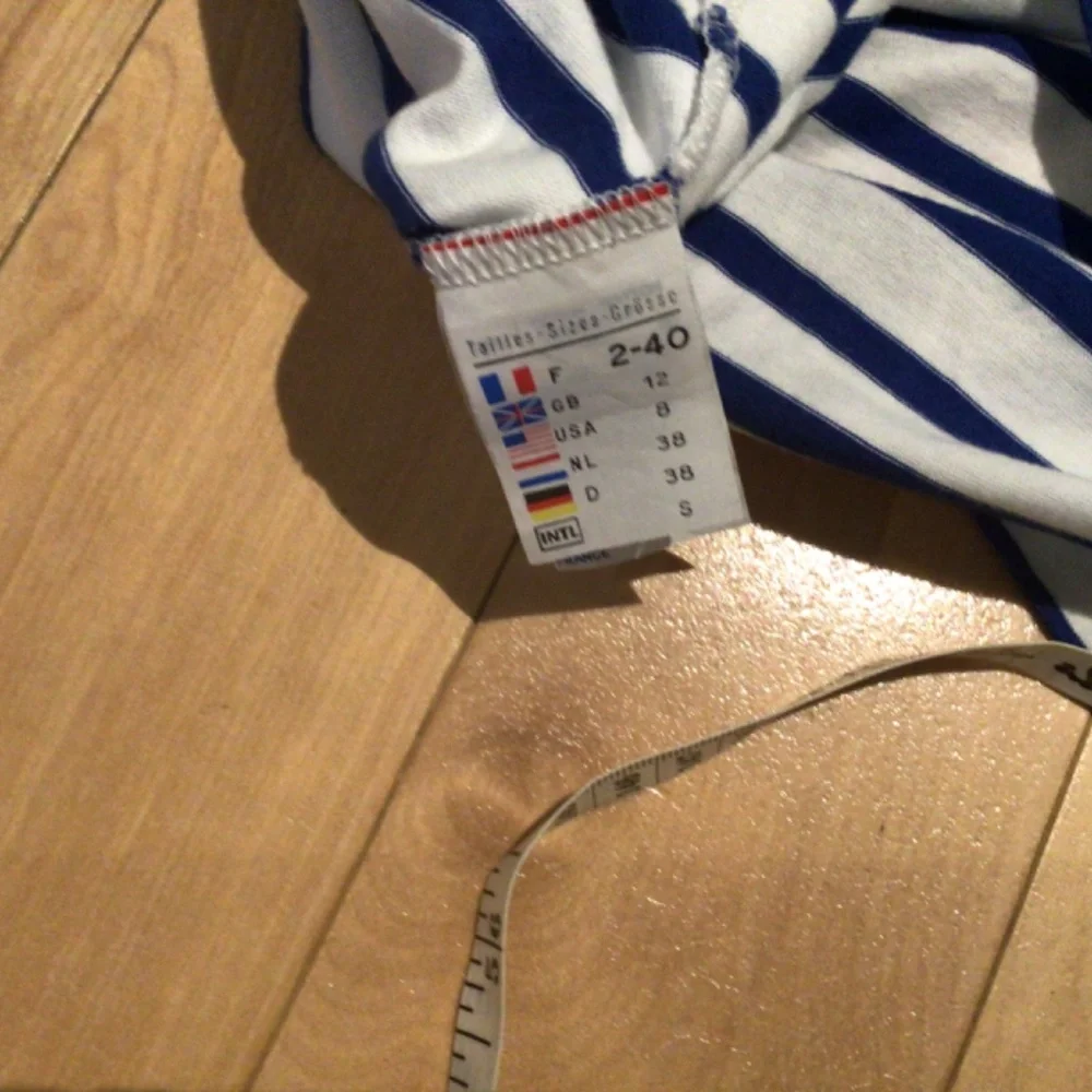 Saint James White and Blue Striped Boatneck Top - Picture 6 of 6